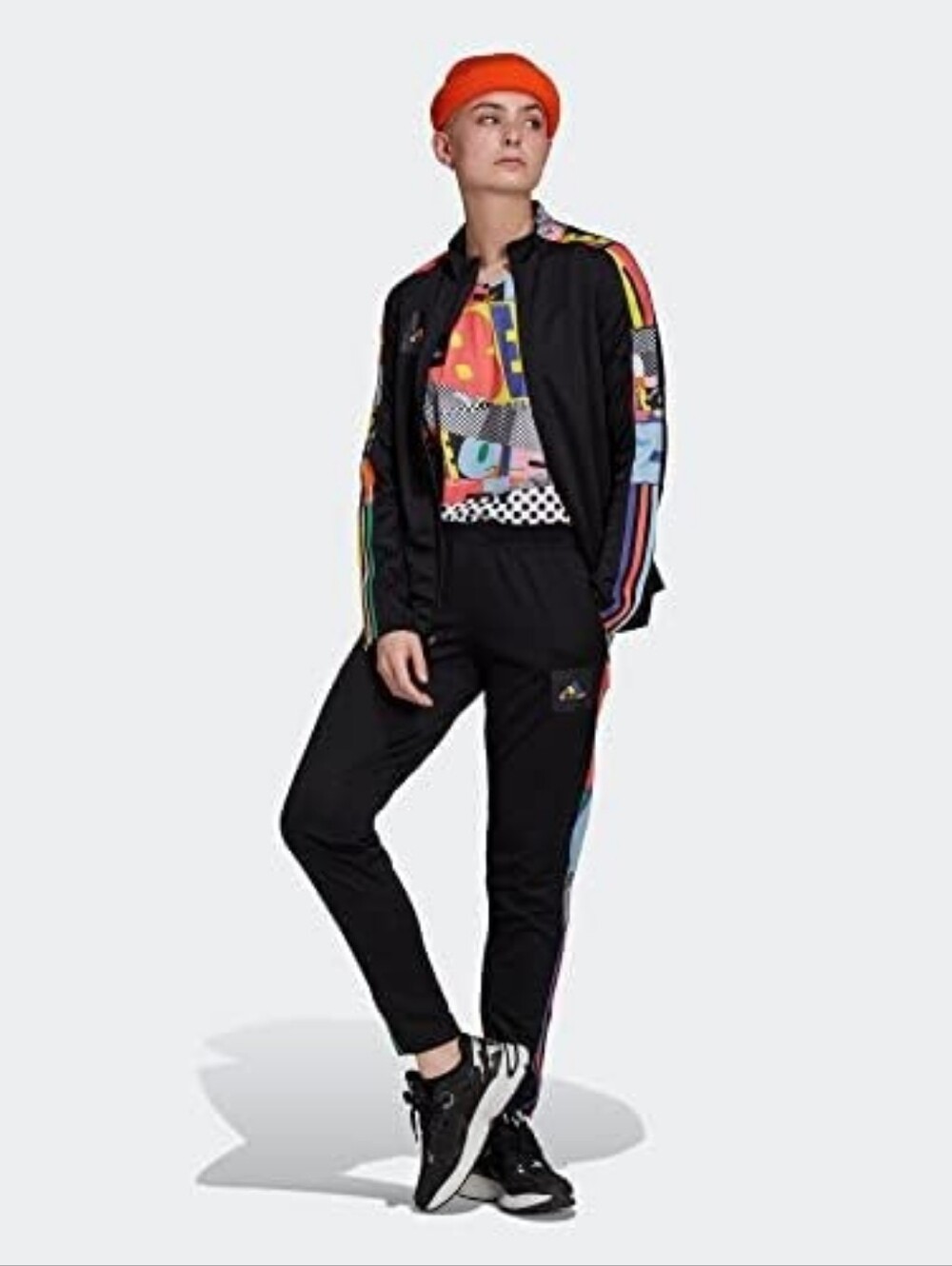 adidas,TIRO TRACK JACKET PRIDE PLUS SIZE,black/multicolor,Small